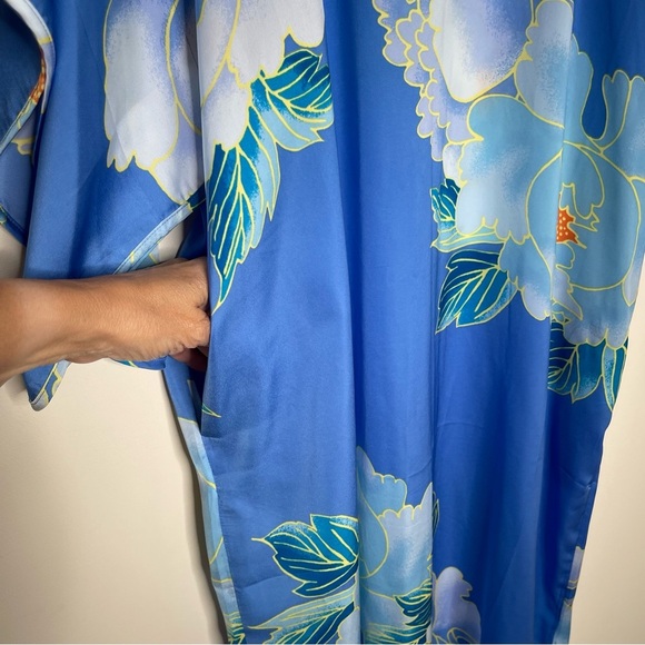 NATORI Women’s Sonomi Wedge Caftan Dress in Tropical Floral Print resort wear - Picture 4 of 11